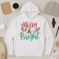 Merry And Bright Christmas Holiday Season Hoodie thumb 3