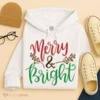 Merry And Bright Christmas Holiday Season Hoodie thumb 4