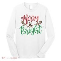 Merry And Bright Christmas Holiday Season Long Sleeve Shirt thumb 0