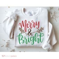 Merry And Bright Christmas Holiday Season Sweatshirt thumb 2