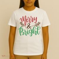 Merry And Bright Christmas Holiday Season T-Shirt thumb 4