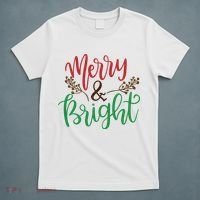 Merry And Bright Christmas Holiday Season T-Shirt thumb 5