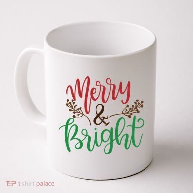 Merry And Bright Christmas Holiday Season Coffee Mug
