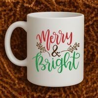 Merry And Bright Christmas Holiday Season Coffee Mug thumb 2