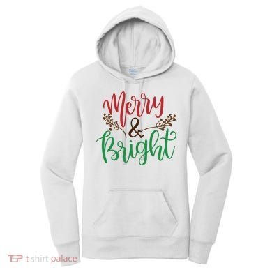 Merry And Bright Christmas Holiday Season Women's Hoodie