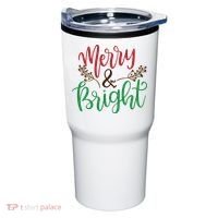 Merry And Bright Christmas Holiday Season Tumbler thumb 0