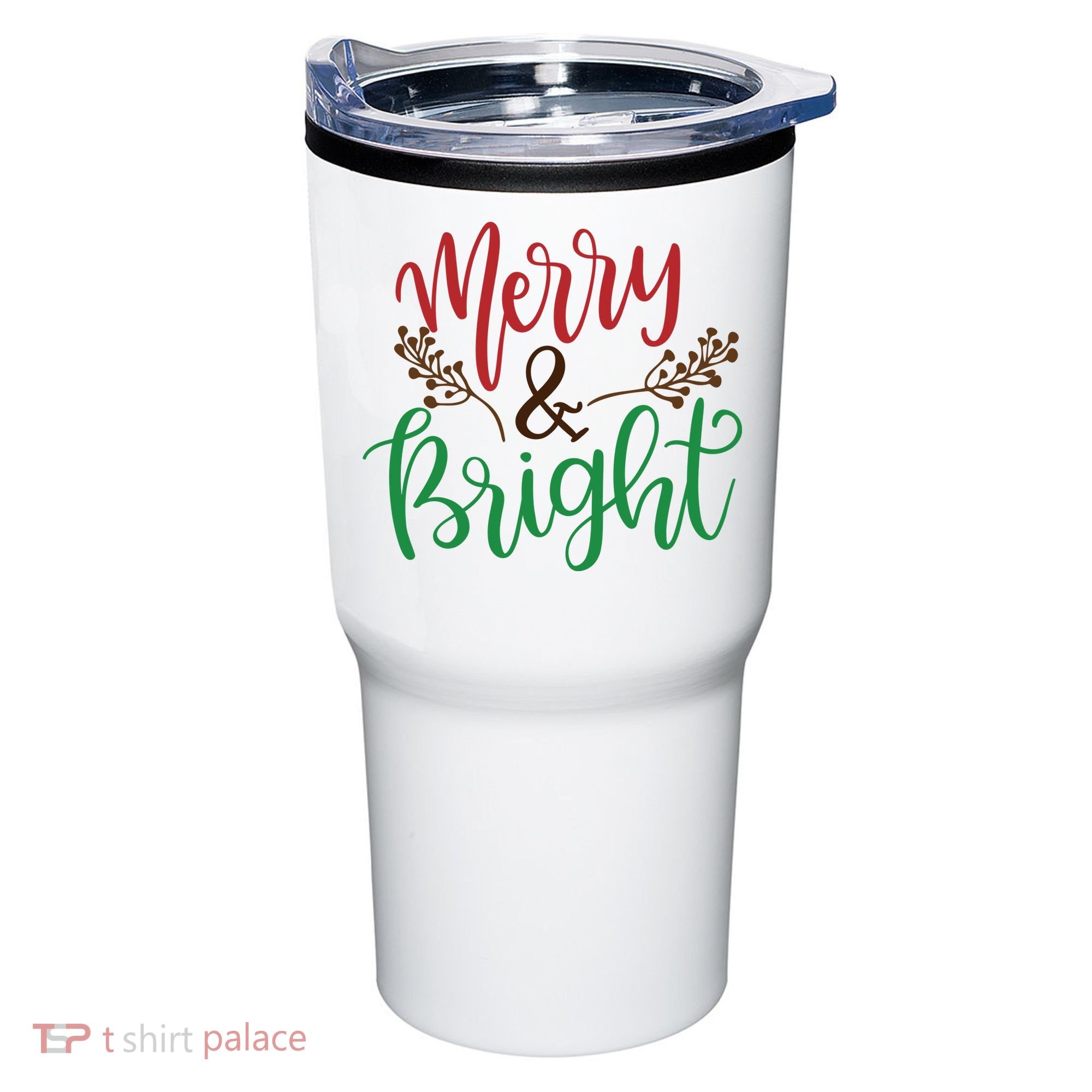 Merry And Bright Christmas Holiday Season Tumbler