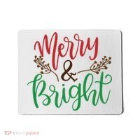 Merry And Bright Christmas Holiday Season Mousepad thumb 0