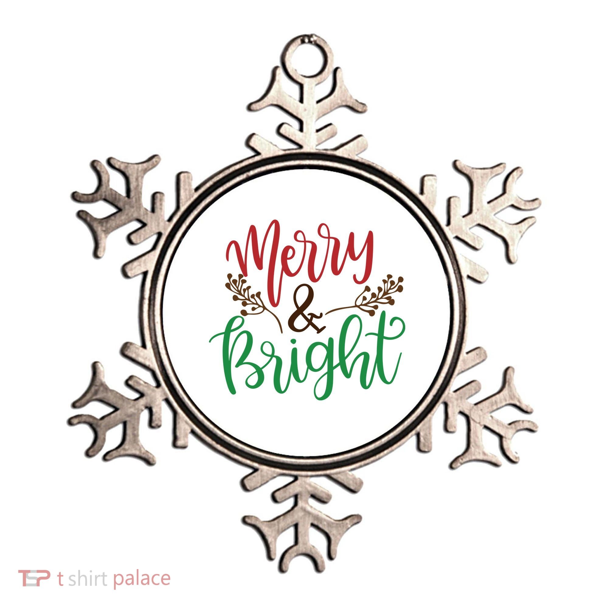 Merry And Bright Christmas Holiday Season Ornament