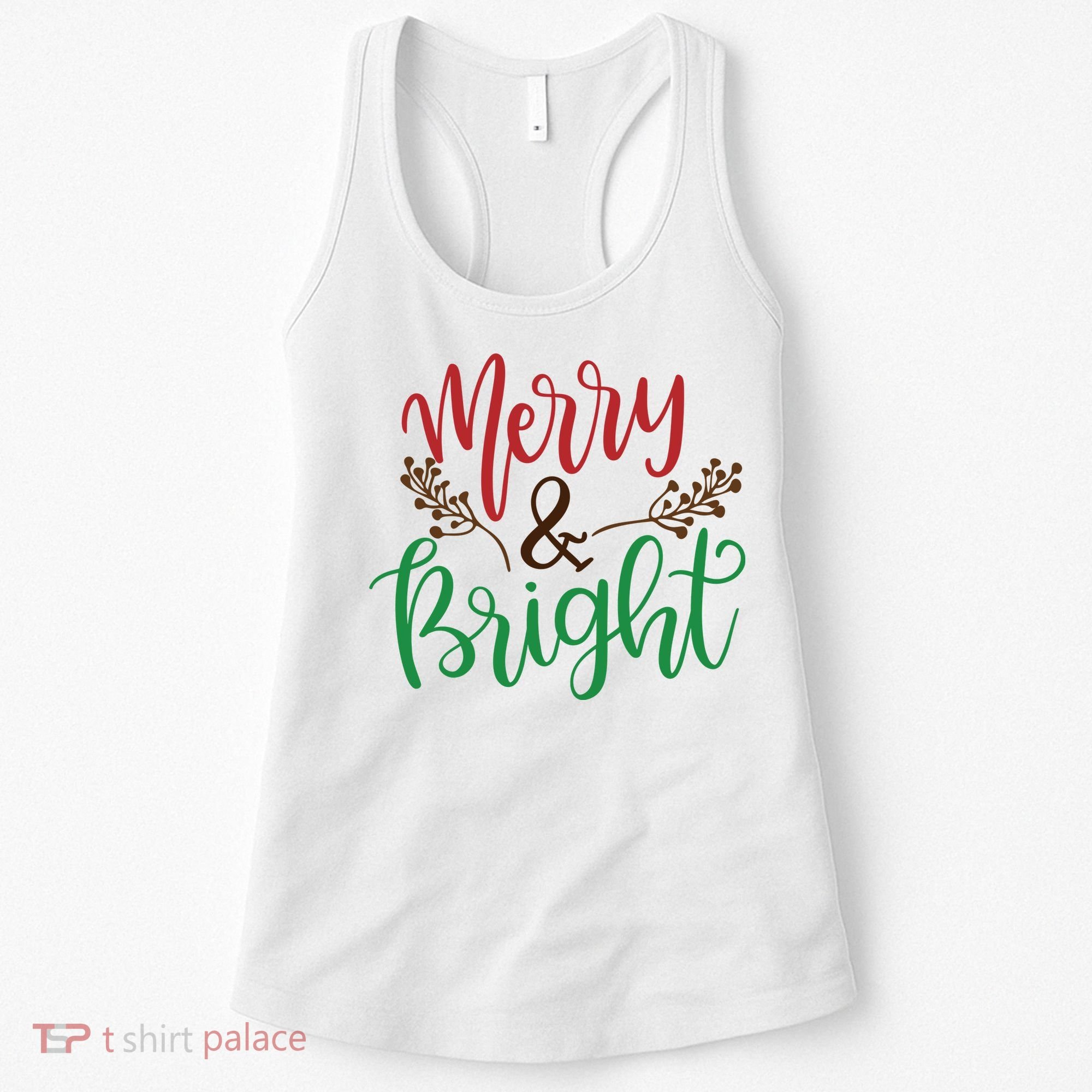 Merry And Bright Christmas Holiday Season Women's Tank Top