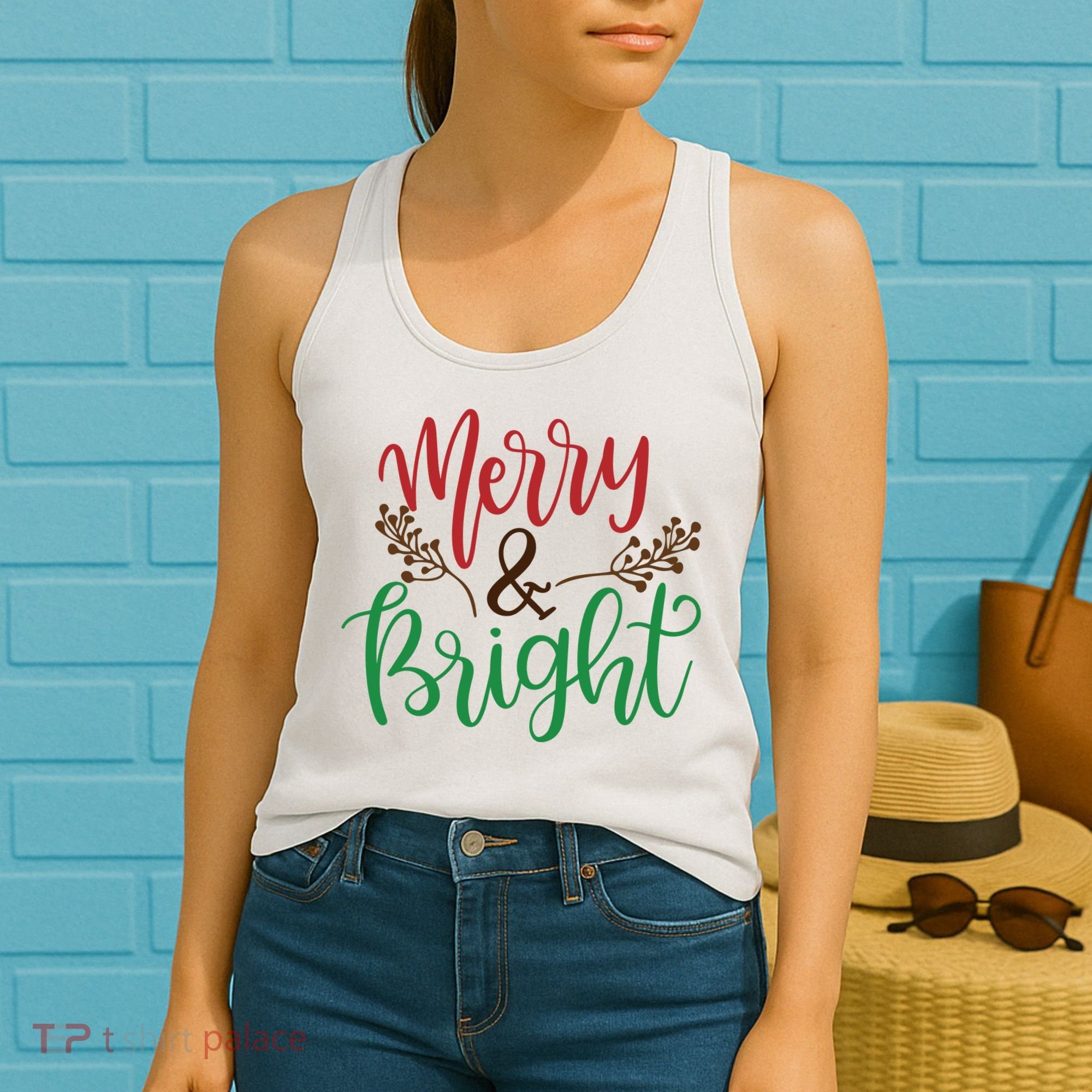 Merry And Bright Christmas Holiday Season Women's Tank Top