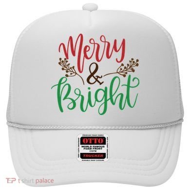 Merry And Bright Christmas Holiday Season Hat