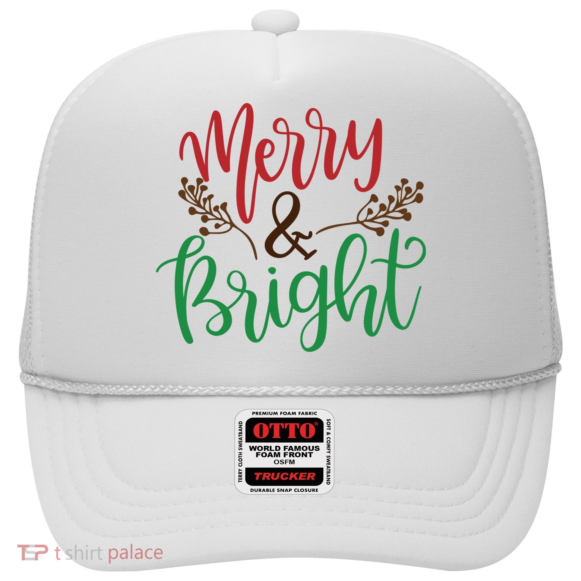 Merry And Bright Christmas Holiday Season Hat