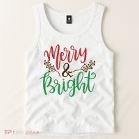 Merry And Bright Christmas Holiday Season Tank Top thumb 2
