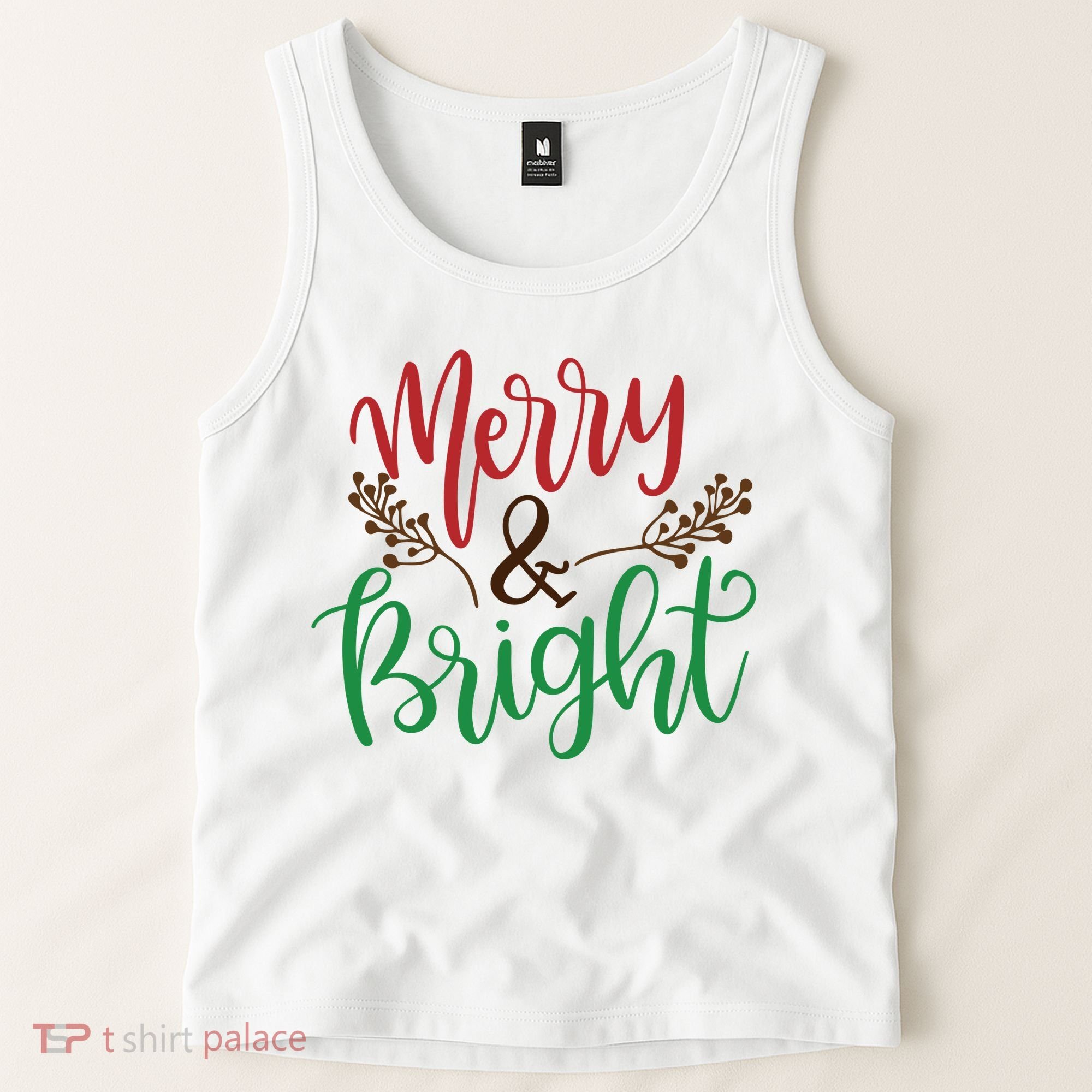 Merry And Bright Christmas Holiday Season Tank Top