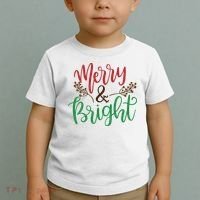Merry And Bright Christmas Holiday Season Toddler T-Shirt thumb 2