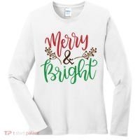Merry And Bright Christmas Holiday Season Women's Long Sleeve Shirt thumb 0