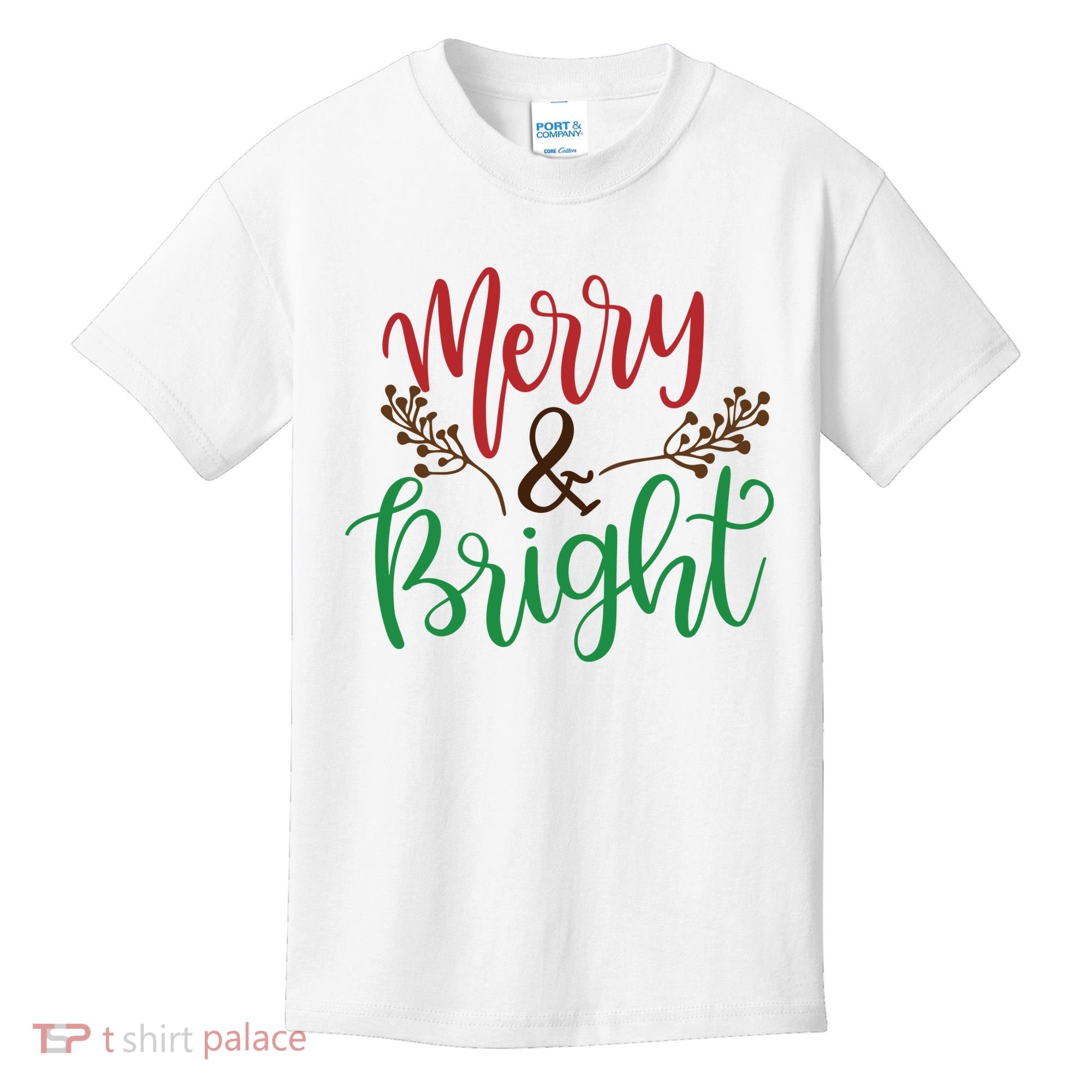 Merry And Bright Christmas Holiday Season Kids T-Shirt