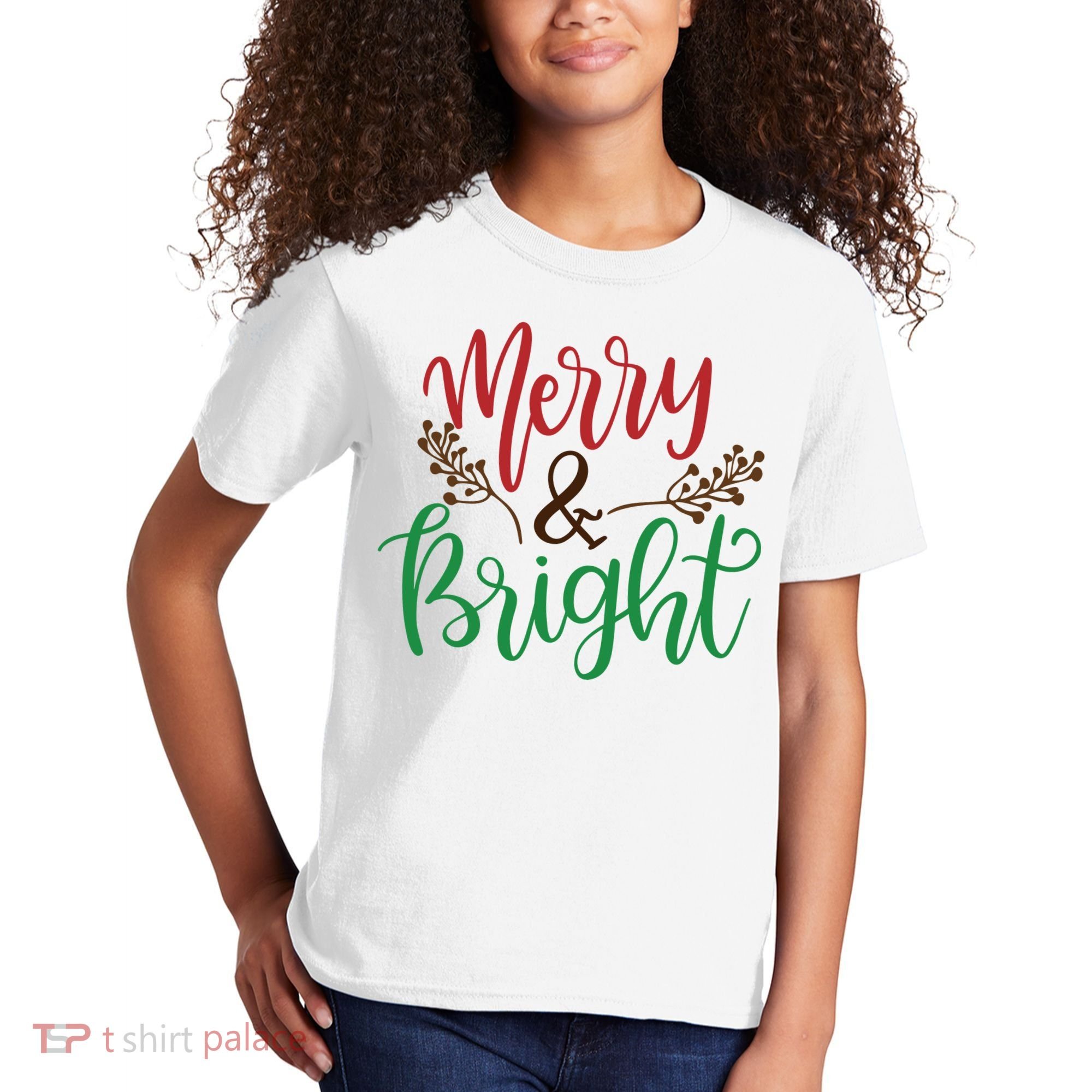 Merry And Bright Christmas Holiday Season Kids T-Shirt