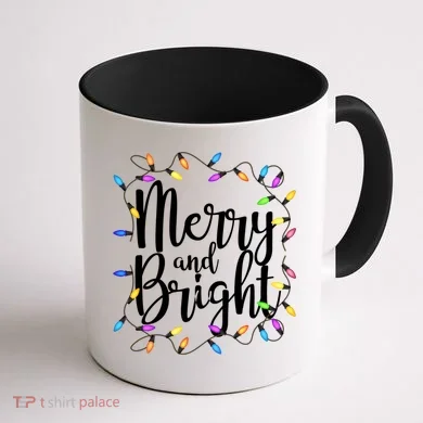 Merry And Bright Coffee Mug back