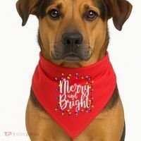 Merry And Bright USA-Made Doggie Bandana thumb 1
