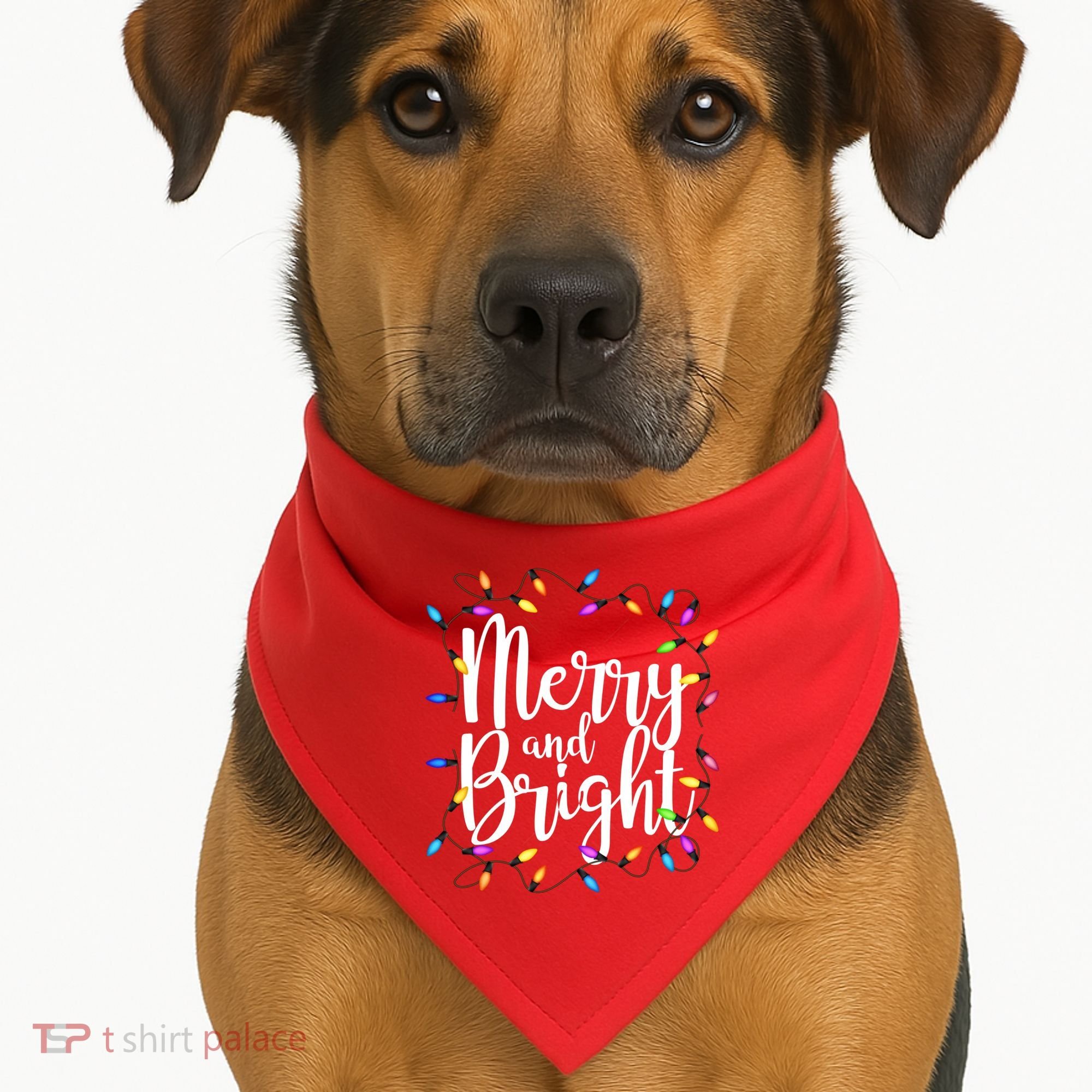 Merry And Bright USA-Made Doggie Bandana
