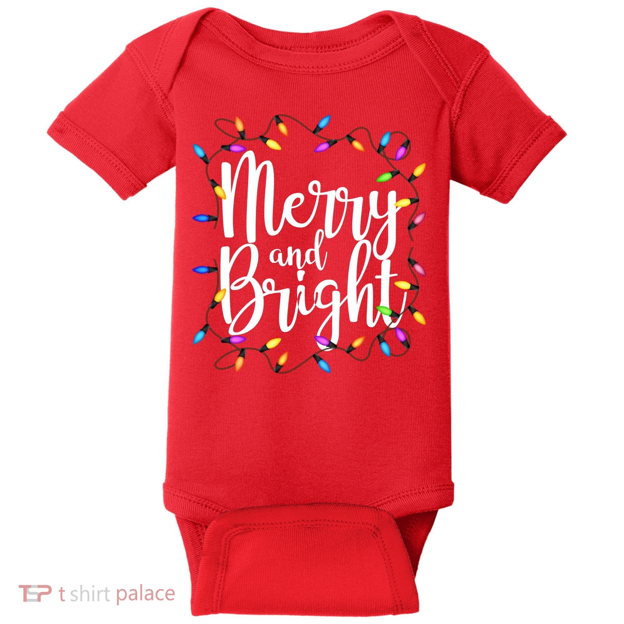 Merry And Bright Baby Bodysuit