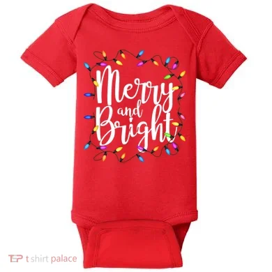 Merry And Bright Baby Bodysuit