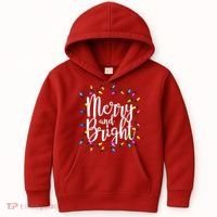 Merry And Bright Kids Hoodie thumb 0