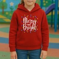Merry And Bright Kids Hoodie thumb 3