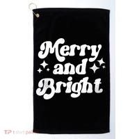 Merry And Bright Christmas Golf Towel thumb 0