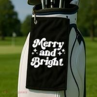 Merry And Bright Christmas Golf Towel thumb 2