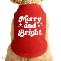 Merry And Bright Christmas Doggie Tank thumb 0