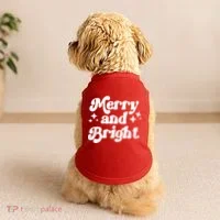 Merry And Bright Christmas Doggie Tank thumb 2