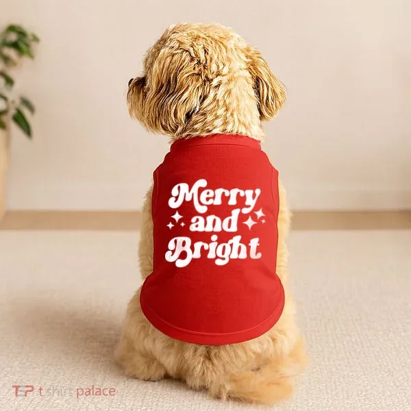 Merry And Bright Christmas Doggie Tank