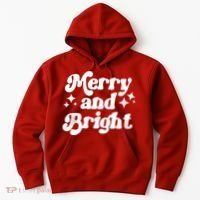 Merry And Bright Christmas Hoodie thumb 0