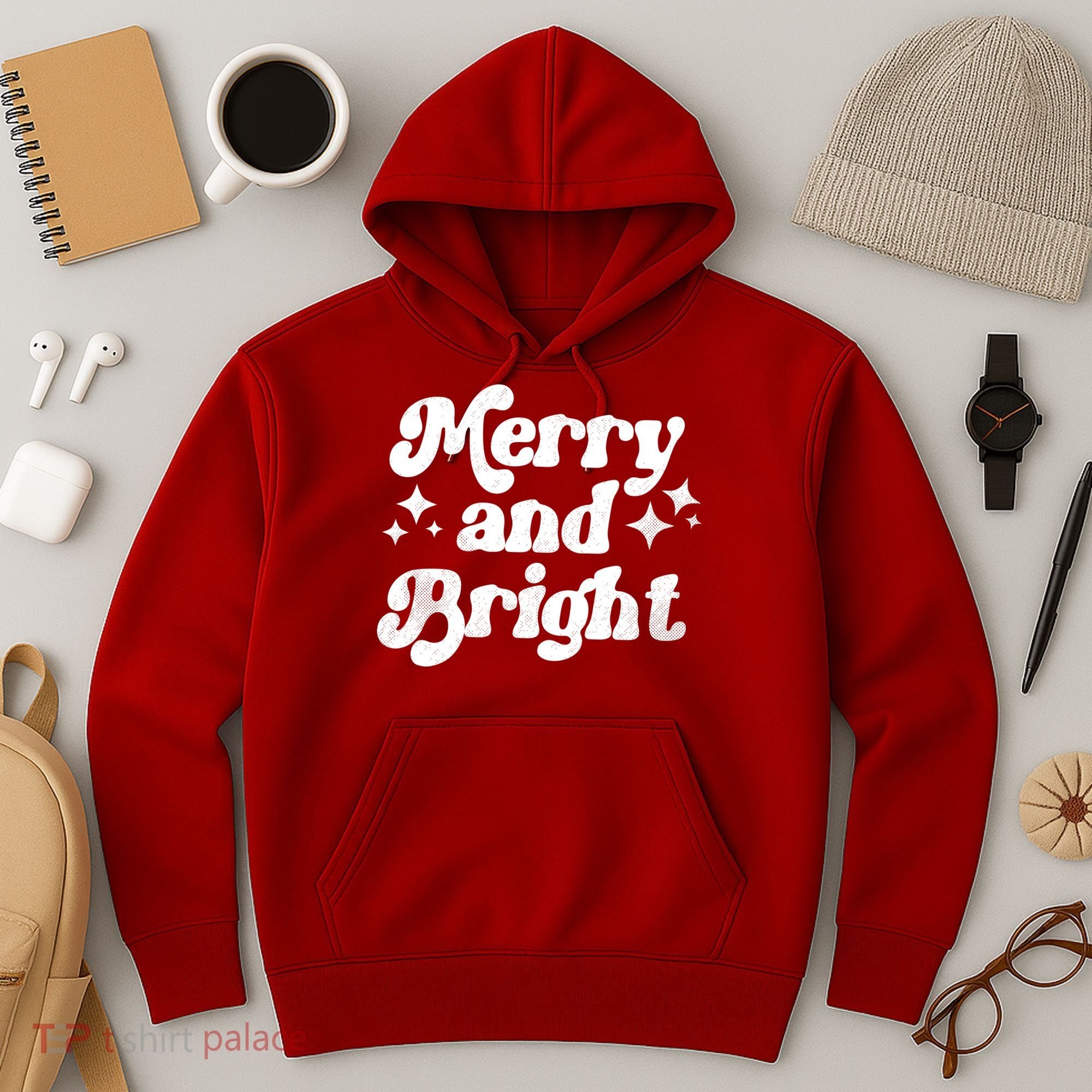 Merry And Bright Christmas Hoodie