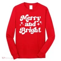 Merry And Bright Christmas Long Sleeve Shirt thumb 0