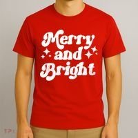 Merry And Bright Christmas T-Shirt thumb 3
