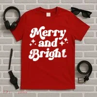 Merry And Bright Christmas T-Shirt thumb 5