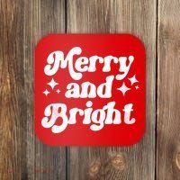 Merry And Bright Christmas Coaster thumb 0