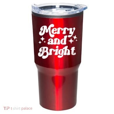 Merry And Bright Christmas Tumbler