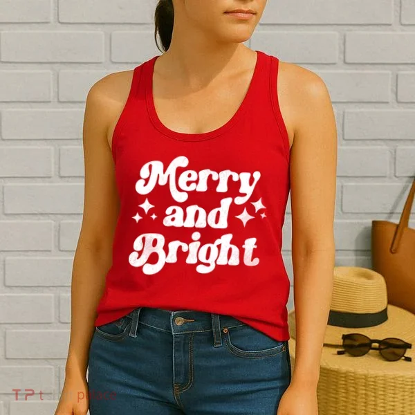 Merry And Bright Christmas Women's Tank Top