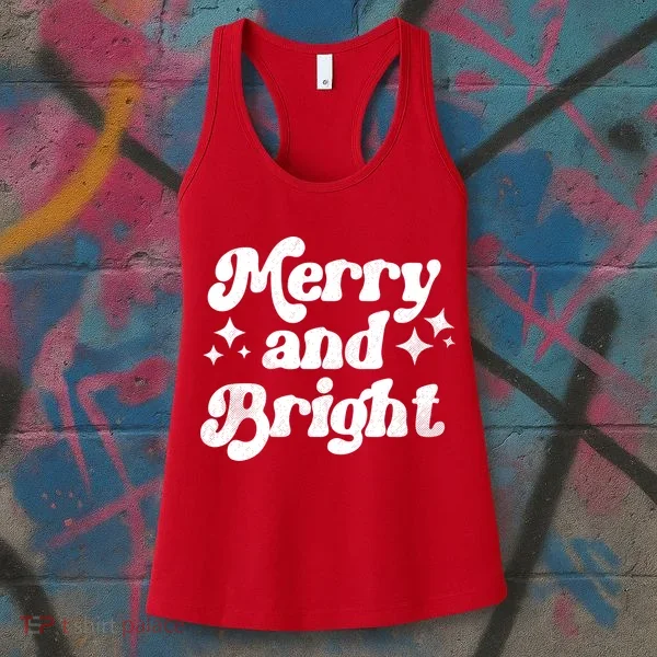 Merry And Bright Christmas Women's Tank Top