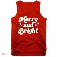 Merry And Bright Christmas Tank Top thumb 0