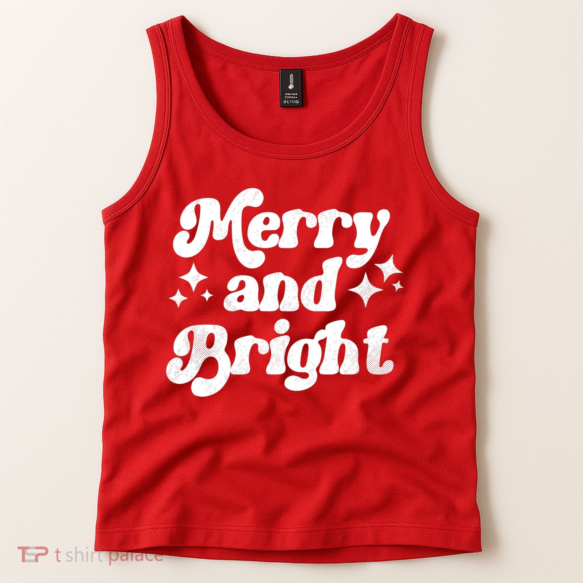 Merry And Bright Christmas Tank Top