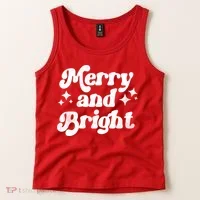 Merry And Bright Christmas Tank Top thumb 2
