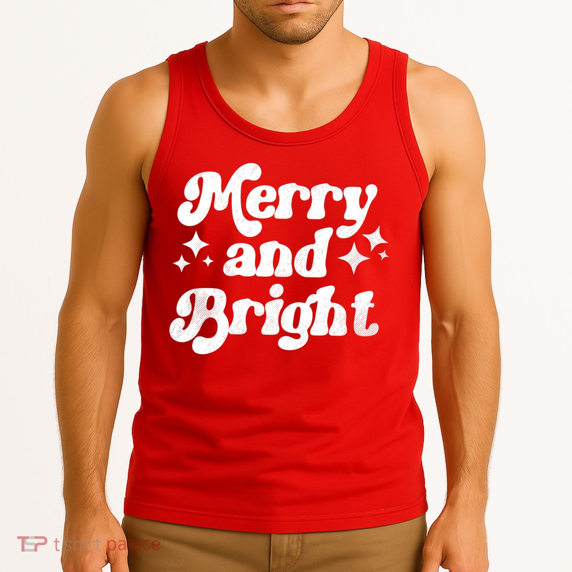 Merry And Bright Christmas Tank Top