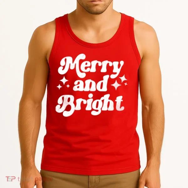 Merry And Bright Christmas Tank Top