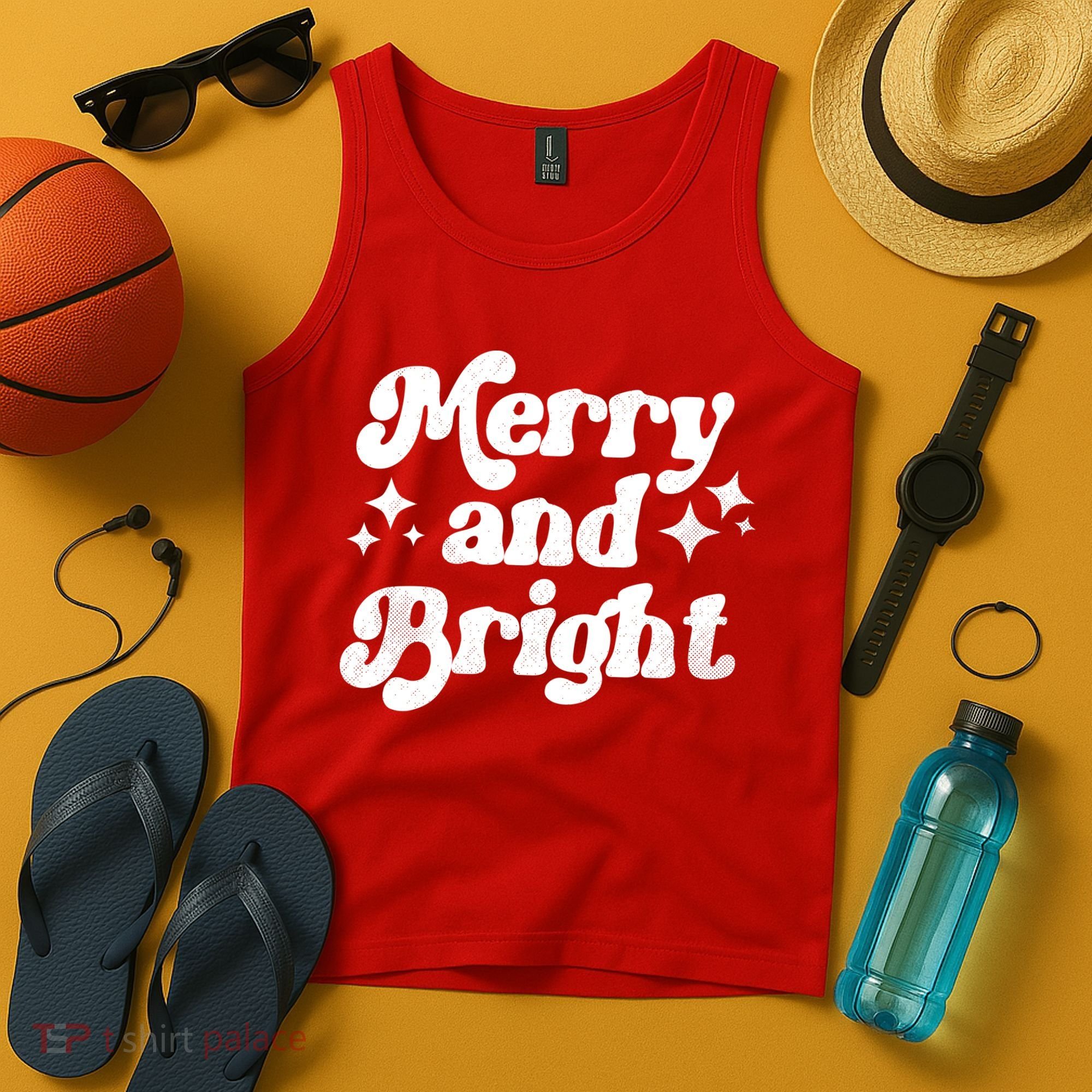 Merry And Bright Christmas Tank Top